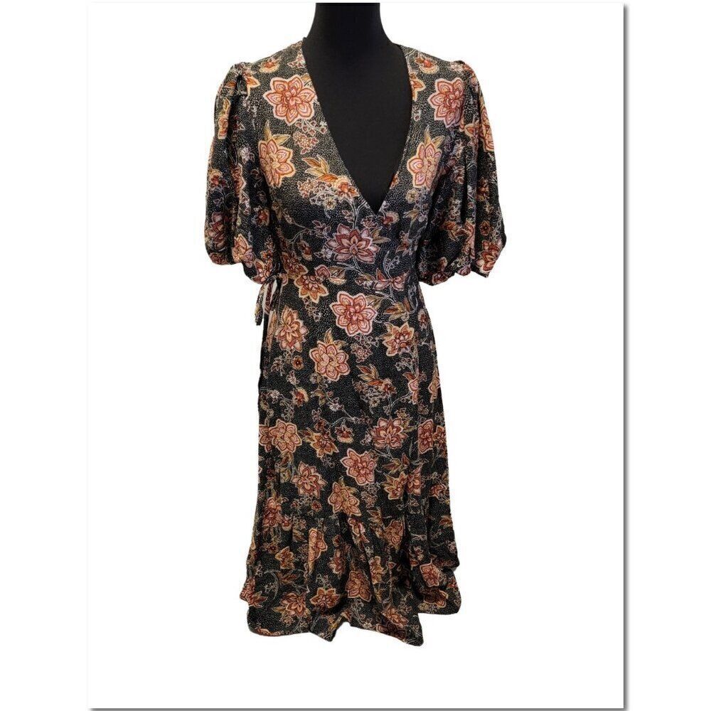 MinkPink Maxi Margaux Floral Wrap Dress Size XSmall NWT